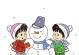 介绍故事主题及背景，描写下雪的场景，突出冰天雪地的寒冷感。